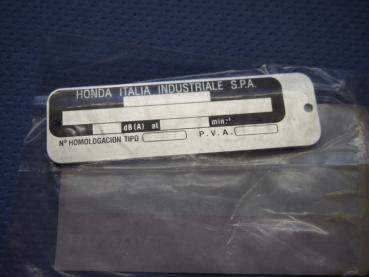 Typschild für Honda CB500